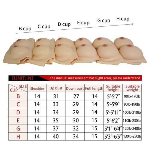 Silicone breast forms - silicone, back
